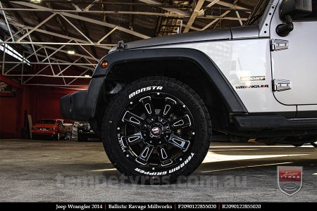 20x9.0 Ballistic Ravage Millworks on JEEP WRANGLER