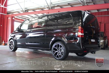 20x8.5 20x9.5 5626 MB507 Black Polished on MERCEDES VITO