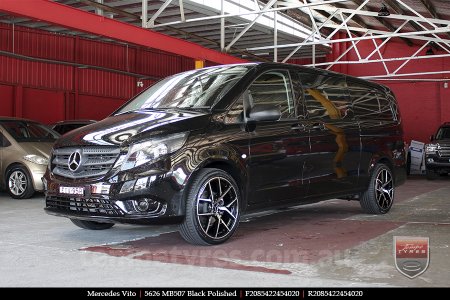 20x8.5 20x9.5 5626 MB507 Black Polished on MERCEDES VITO