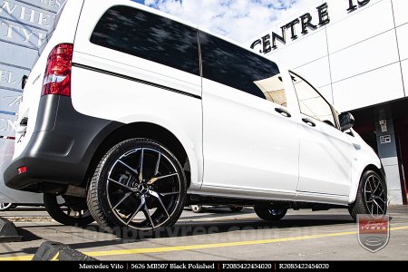 20x8.5 20x9.5 5626 MB507 Black Polished on MERCEDES VITO