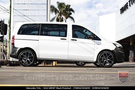 20x8.5 20x9.5 5626 MB507 Black Polished on MERCEDES VITO