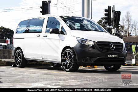 20x8.5 20x9.5 5626 MB507 Black Polished on MERCEDES VITO