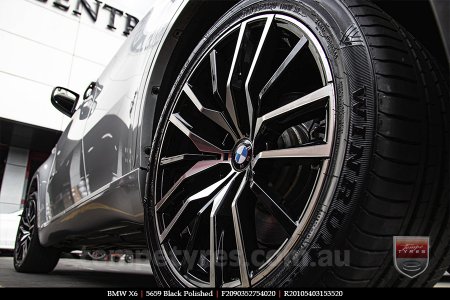 20x9.0 20x10.5 5659 Black Polished on BMW X6