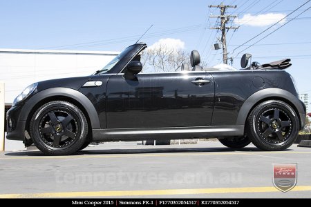 17x7.0 17x8.5 Simmons FR-1 Satin Black on MINI COOPER