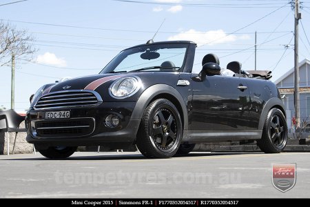 17x7.0 17x8.5 Simmons FR-1 Satin Black on MINI COOPER