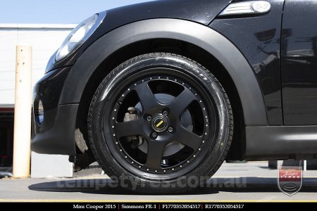 17x7.0 17x8.5 Simmons FR-1 Satin Black on MINI COOPER