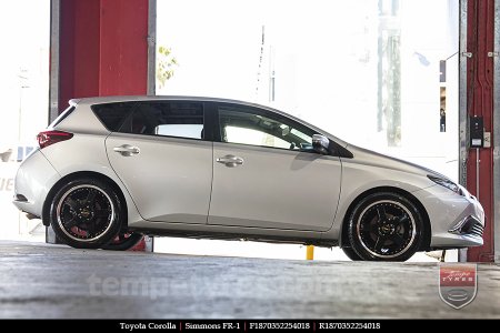 18x7.0 18x8.5 Simmons FR-1 Gloss Black on TOYOTA COROLLA