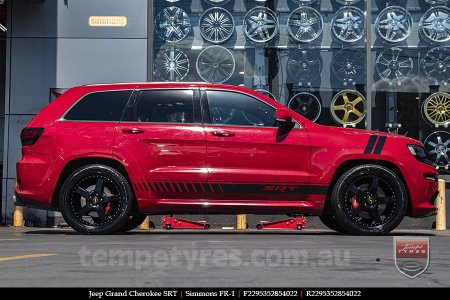 22x8.5 22x9.5 Simmons FR-1 Full Satin Black on JEEP GRAND CHEROKEE