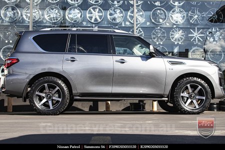 20x9.0 Simmons S6 Black Tint on NISSAN PATROL