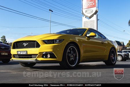 19x8.5 19x9.5 Simmons FR-1 Gloss Black on FORD MUSTANG