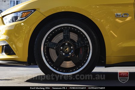 19x8.5 19x9.5 Simmons FR-1 Gloss Black on FORD MUSTANG