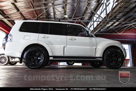 17x9.0 Simmons S6 Matte Black NCT on MITSUBISHI PAJERO