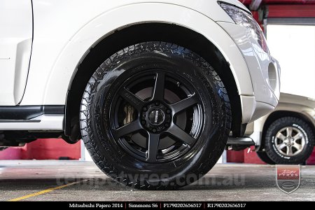 17x9.0 Simmons S6 Matte Black NCT on MITSUBISHI PAJERO