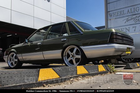 19x8.5 19x9.5 Simmons FR-1 Silver on HOLDEN COMMODORE SL