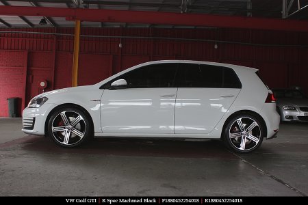 18x8.0 R Spec Machined Black on VW GOLF GTI