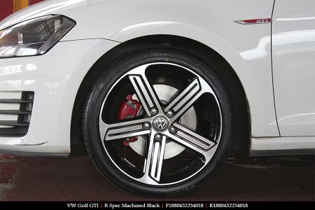 18x8.0 R Spec Machined Black on VW GOLF GTI