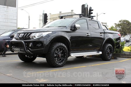 18x9.0 Ballistic Scythe Millworks on MITSUBISHI TRITON