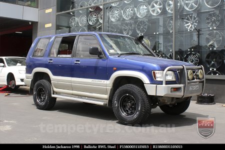 15x8.0 Ballistic BWL Steel on HOLDEN JACKAROO