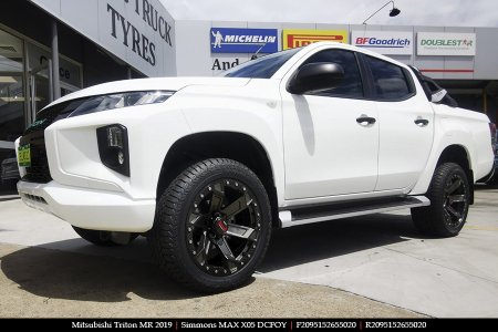 20x9.5 Simmons MAX X05 DCFOY on MITSUBISHI TRITON