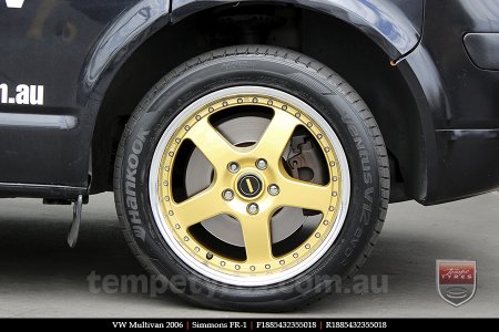 18x8.5 18x9.5 Simmons FR-1 Gold on VW MULTIVAN