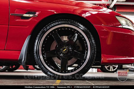 19x8.5 19x9.5 Simmons FR-1 Gloss Black on HOLDEN COMMODORE VZ