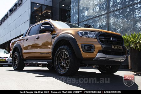 20x9.0 Simmons MAX X12 OBDFW on FORD RANGER WILDTRAK