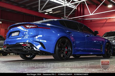 19x8.0 19x9.0 Simmons FR-C Matte Black NCT on KIA STINGER