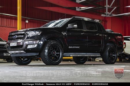 18x9.0 Simmons MAX X11 MBW on FORD RANGER WILDTRAK