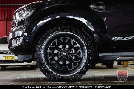 18x9.0 Simmons MAX X11 MBW on FORD RANGER WILDTRAK