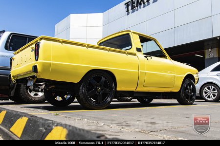 17x7.0 17x8.5 Simmons FR-1 Satin Black on MAZDA 1000 