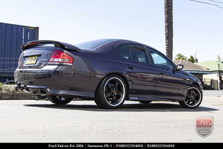 18x8.5 18x9.5 Simmons FR-1 Gloss Black on FORD FALCON