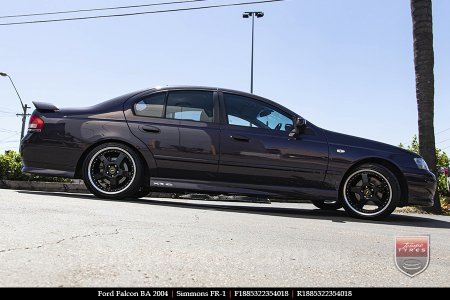 18x8.5 18x9.5 Simmons FR-1 Gloss Black on FORD FALCON