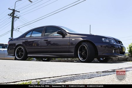 18x8.5 18x9.5 Simmons FR-1 Gloss Black on FORD FALCON