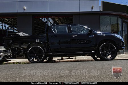 22x9.5 Simmons S6 Matte Black NCT on TOYOTA HILUX