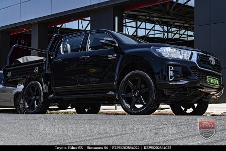 22x9.5 Simmons S6 Matte Black NCT on TOYOTA HILUX