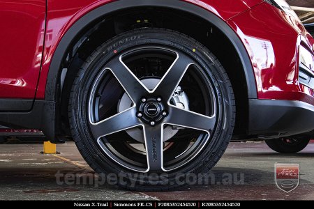 20x8.5 20x10 Simmons FR-CS Satin Black NCT  on NISSAN X-TRAIL