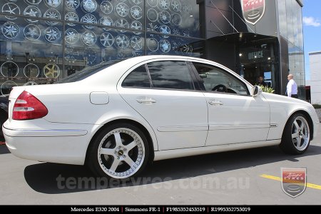 19x8.5 19x9.5 Simmons FR-1 Silver on MERCEDES E-Class