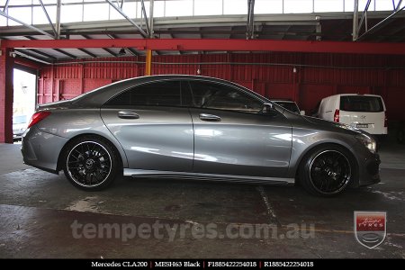 18x8.5 1261 MESH63 Black on MERCEDES CL-Class