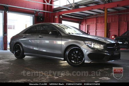 18x8.5 1261 MESH63 Black on MERCEDES CL-Class