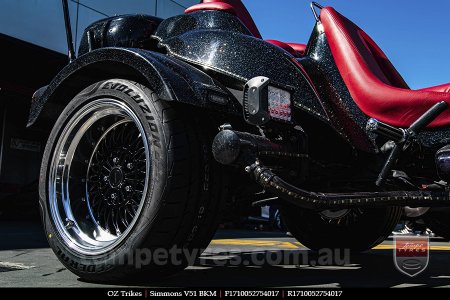 17x8.0 17x10 Simmons V51 BKM on OZ TRIKES