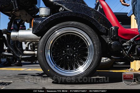 17x8.0 17x10 Simmons V51 BKM on OZ TRIKES