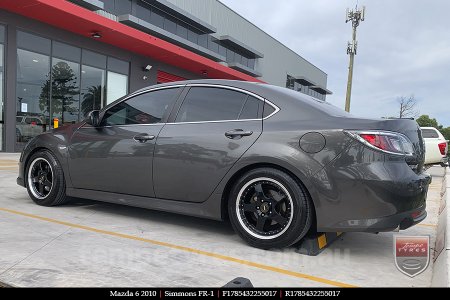 17x8.5 17x9.5 Simmons FR-1 Gloss Black on MAZDA 6