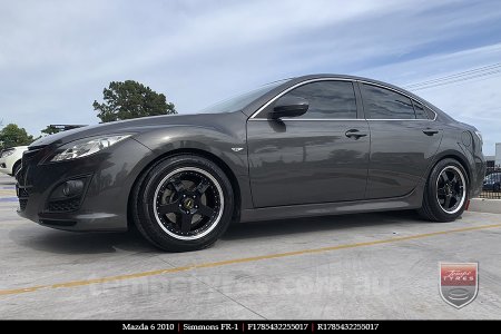 17x8.5 17x9.5 Simmons FR-1 Gloss Black on MAZDA 6