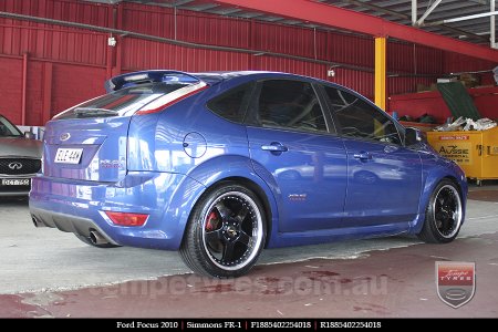 18x8.5 18x9.5 Simmons FR-1 Gloss Black on FORD FOCUS