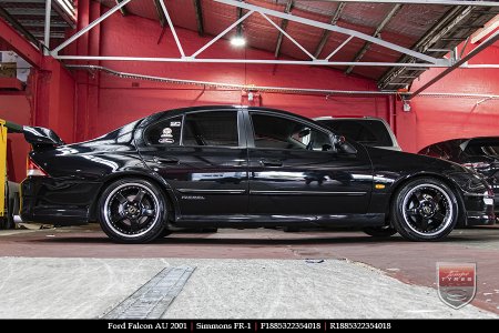 18x8.5 18x9.5 Simmons FR-1 Gloss Black on FORD FALCON