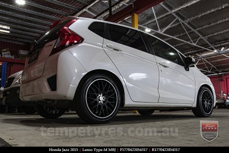 17x7.0 Lenso Type-M - MBJ on HONDA JAZZ