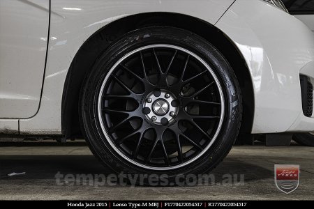 17x7.0 Lenso Type-M - MBJ on HONDA JAZZ