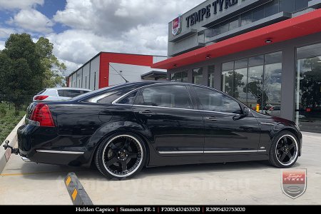 20x8.5 20x9.5 Simmons FR-1 Gloss Black on HOLDEN CAPRICE