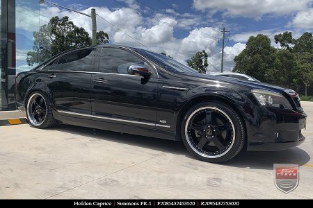 20x8.5 20x9.5 Simmons FR-1 Gloss Black on HOLDEN CAPRICE