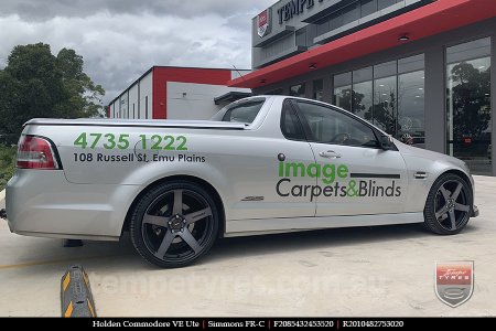 20x8.5 20x10 Simmons FR-C Black Tint NCT on HOLDEN COMMODORE VE